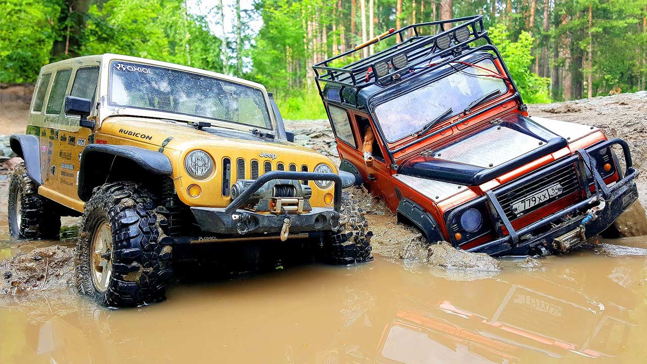 RC遥控车牧马人\/路虎卫士PK