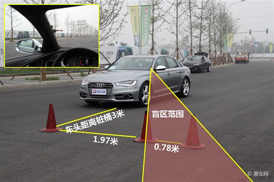 【图文】视野:后视镜宽大 车头2.45米内是盲区
