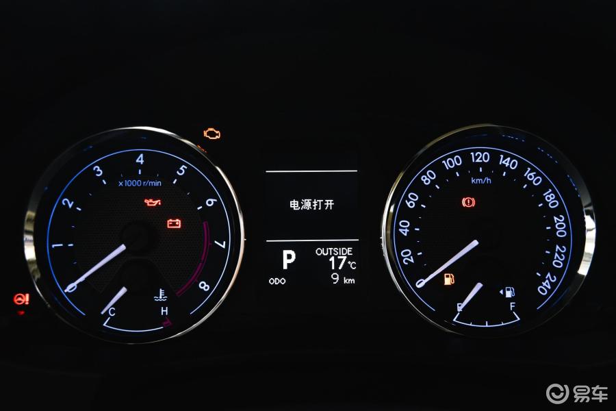 【卡罗拉2014款1.6l gl-i 真皮版 cvt仪表盘背光显示