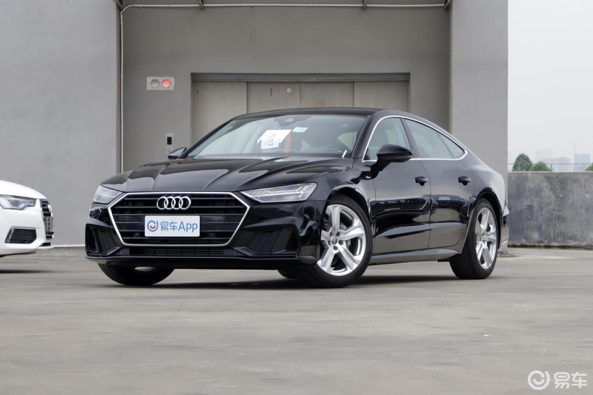 【奥迪a72020款40 tfsi 豪华型侧前45度车头向左水平