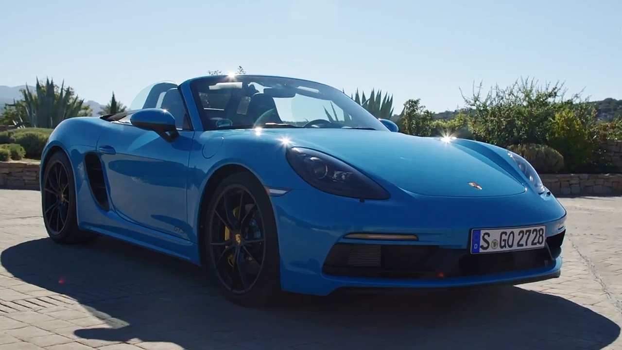 保时捷718boxstergts宝石蓝车身