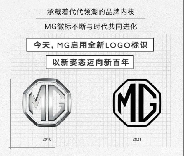 采用扁平化设计承载代代潮领品牌内核 MG启用全新品牌标识_易车