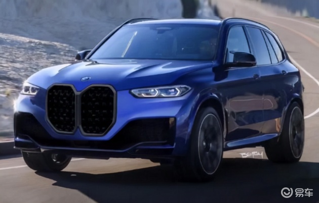 全新一代bmw X5渲染图曝光 外观大改 新增眯眯眼 易车