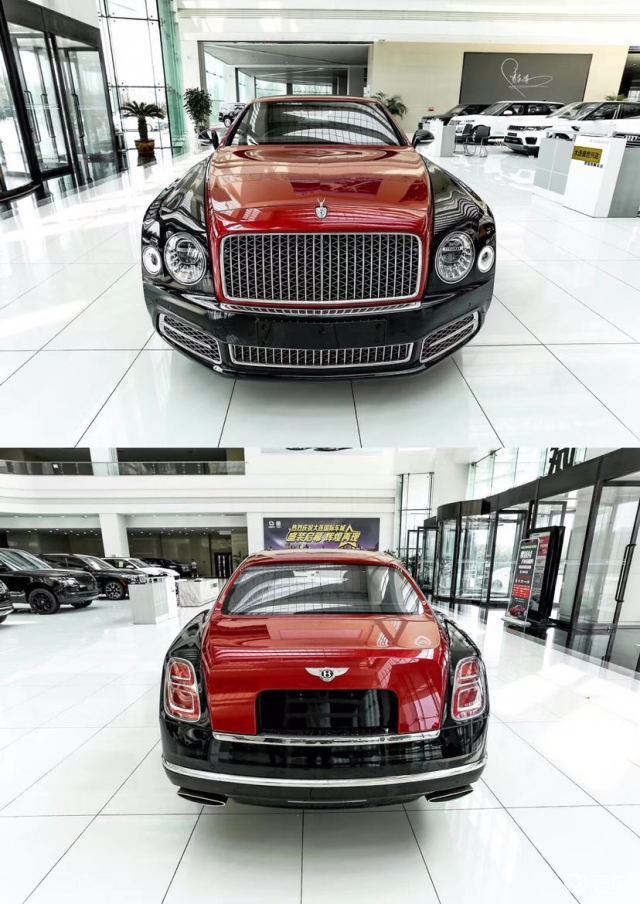 全球限量女王版17款宾利慕尚68t加长黑红双拼