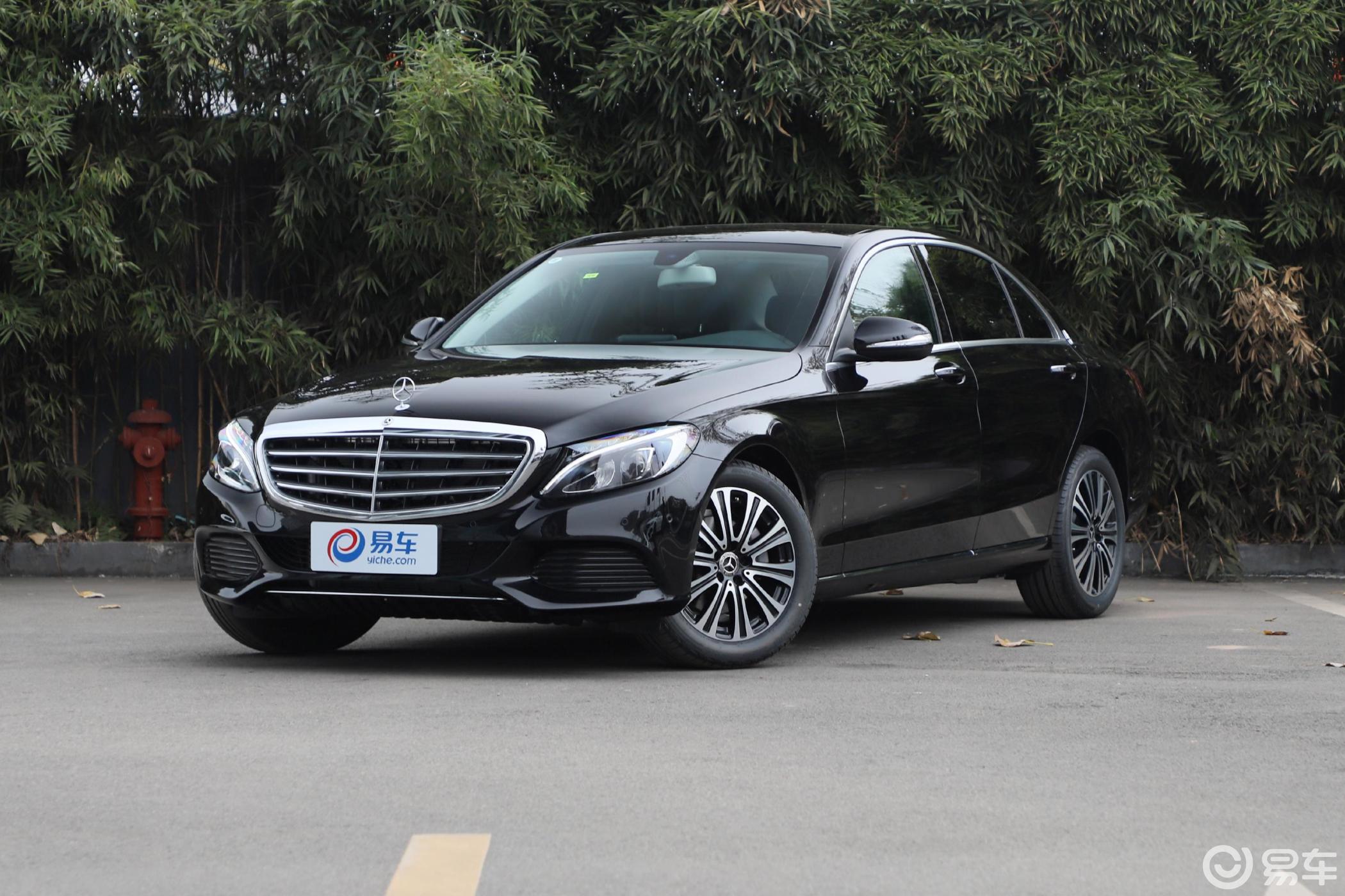 【奔驰c级2018款c 200 l侧前45度车头向左水平汽车图片-汽车图片大全