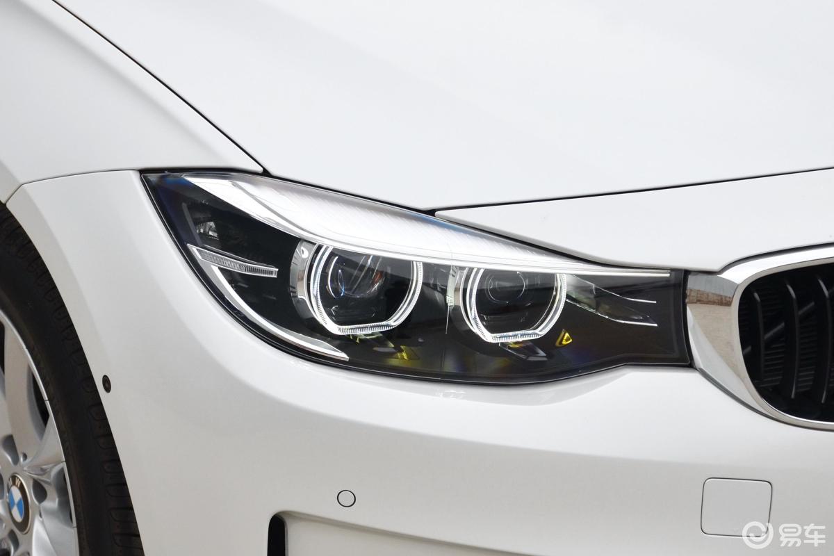 【宝马3系gt2018款320i 时尚版大灯侧45度俯拍汽车图片-汽车图片大全