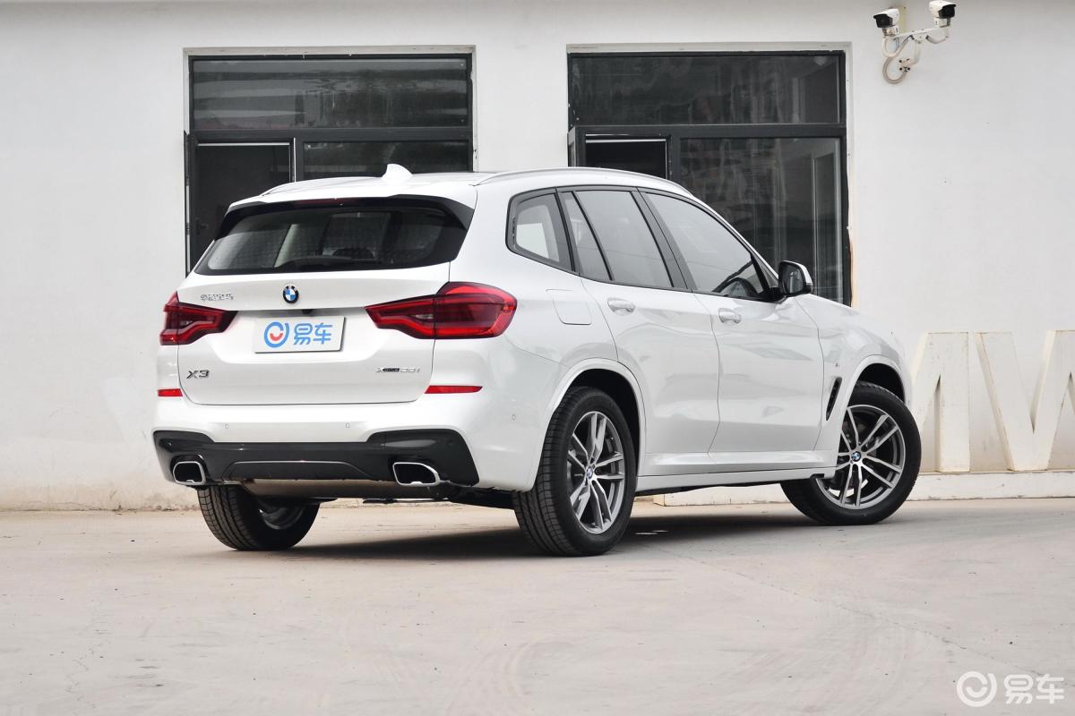 【宝马x32018款xdrive 28i m运动套装 国v侧后45度车头向右水平汽车