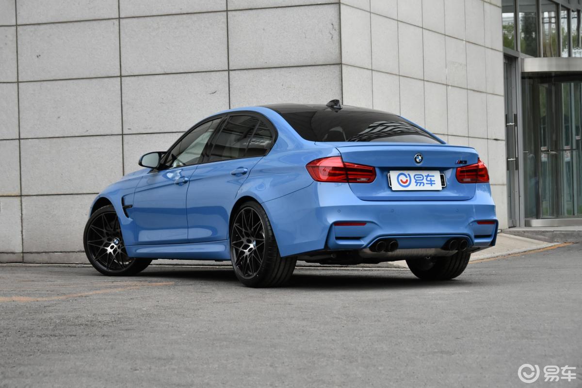 【宝马m32018款m3 车迷限量版侧后45度车头向左水平汽车图片-汽车图片