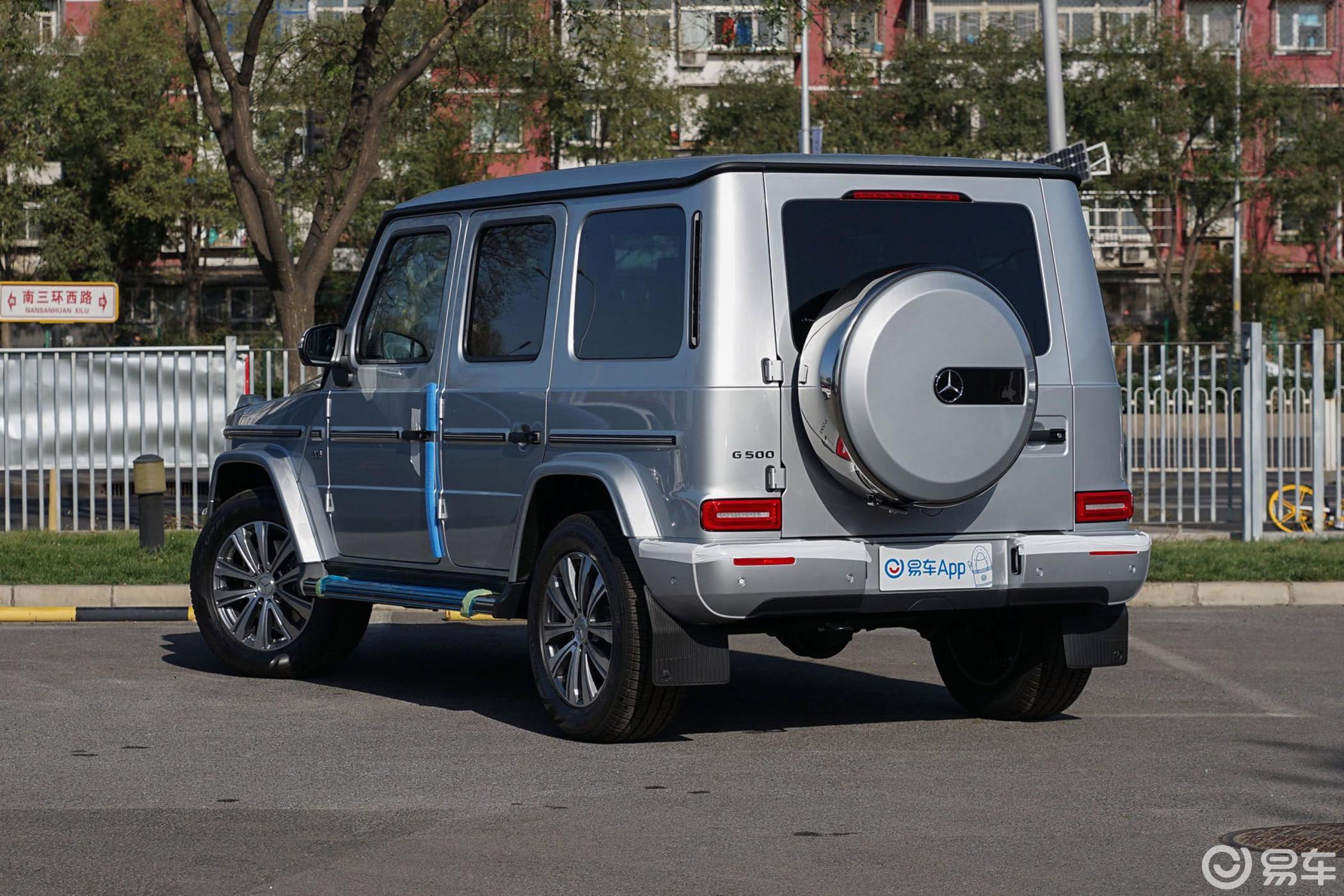 【奔驰g级2019款改款 g500侧后45度车头向左水平汽车图片-汽车图片