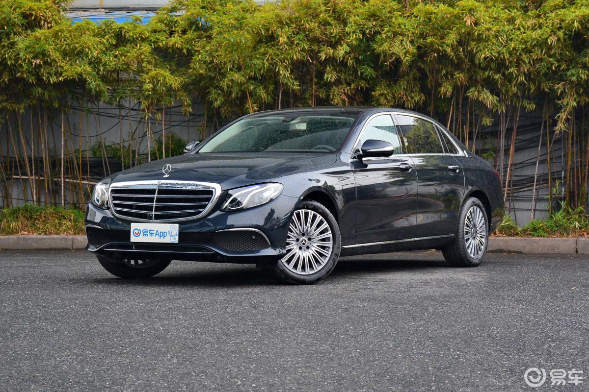 【奔驰e级2020款e 300 l 时尚型侧前45度车头向左水平汽车图片-汽车