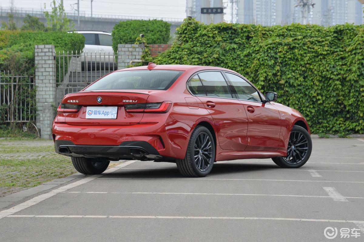 【宝马3系2020款改款 325li m运动曜夜套装侧前45度车头向左水平汽车