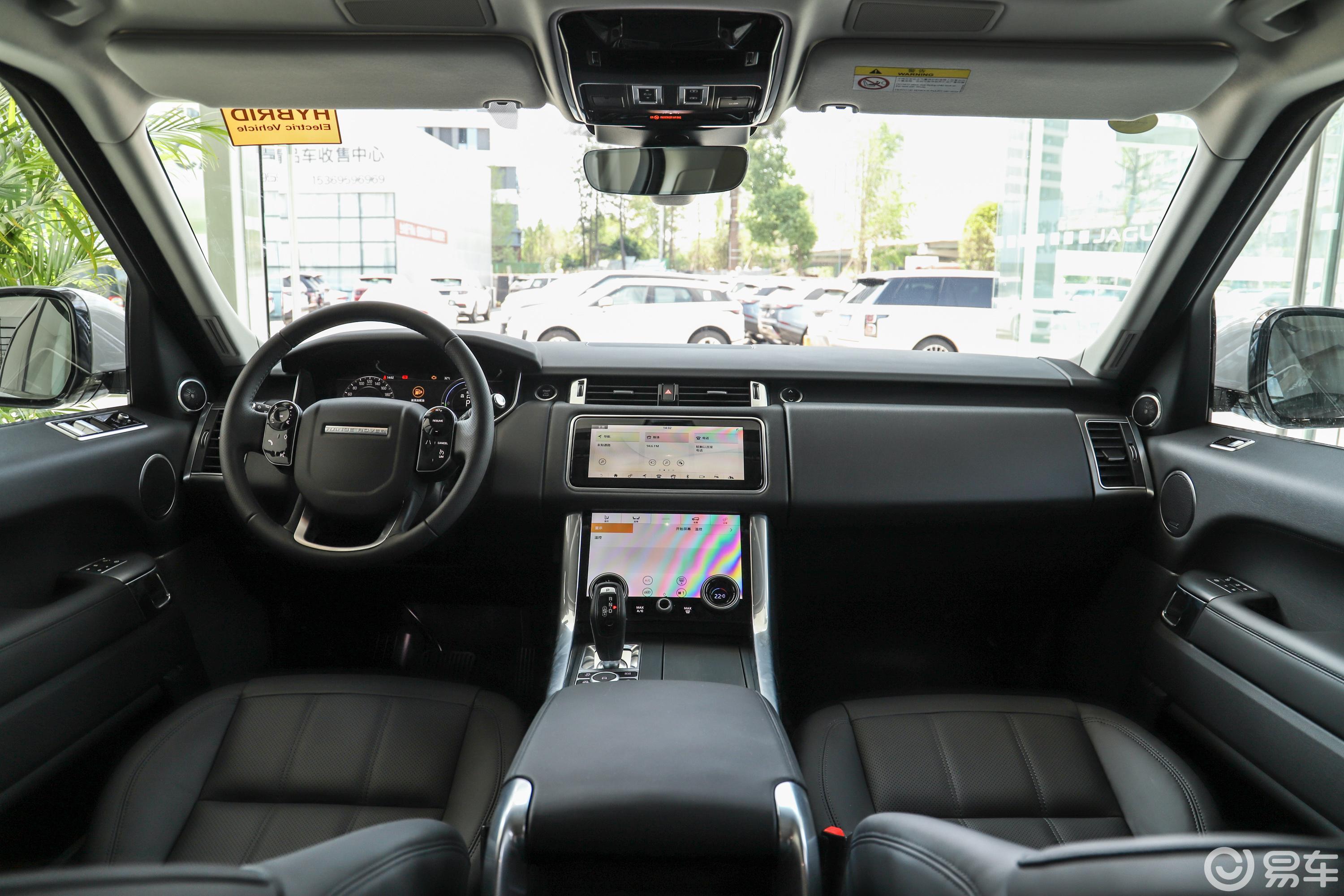 【揽胜运动版 插电混动2020款p400e se内饰全景正拍汽车图片-汽车图片