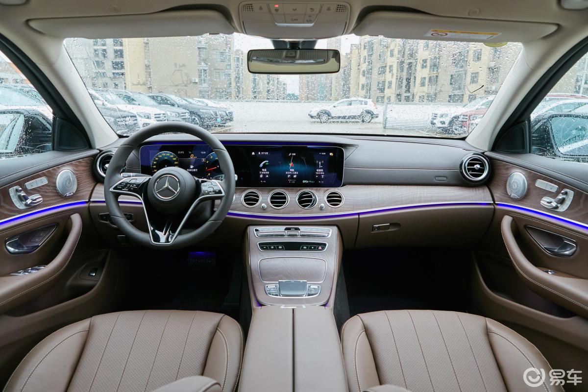 【奔驰e级2021款e 300 l 豪华型内饰全景正拍汽车图片-汽车图片大全】