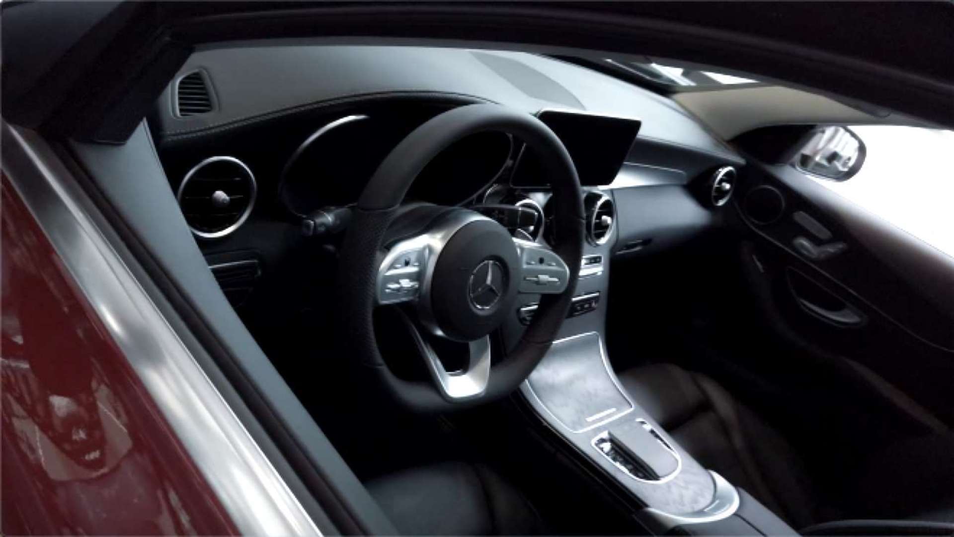 奔驰c级内饰探店实拍(前排)